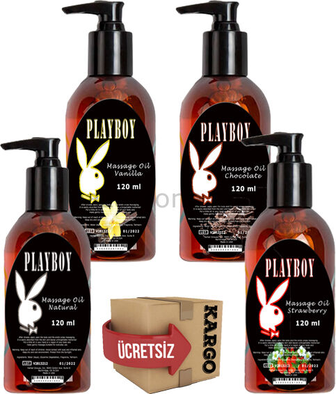 Playboy Massage Oil 120 ml 4 Çeşit Vücut Masaj Yağı