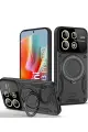 Newface Xiaomi Redmi Note 13 Pro 5G Kılıf Joy Lens Standlı Kapak - Siyah