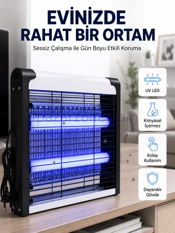 Ev, Ofis ve İş Yerleri İçin Sessiz UV LED Sinek Yakalama Cihazı