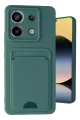 Newface Xiaomi Redmi Note 13 Pro 5G Kılıf Kelvin Kartvizitli Silikon - Koyu Yeşil