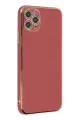 Newface Apple iPhone 11 Pro Max Kılıf Volet Silikon - Kırmızı