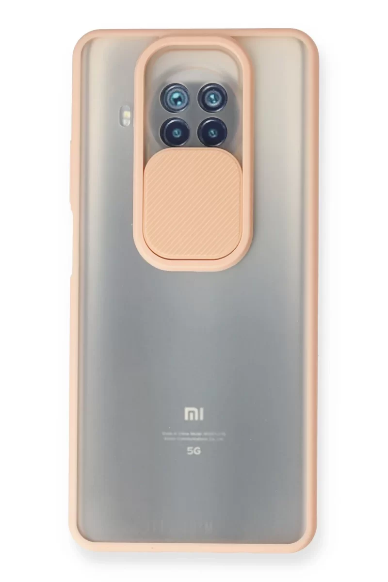 Newface Xiaomi Mi 10T Lite Kılıf Palm Buzlu Kamera Sürgülü Silikon - Pembe