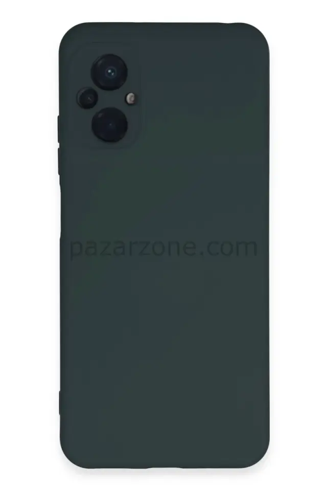 Newface Xiaomi Poco M5 Kılıf Nano içi Kadife Silikon - Koyu Yeşil