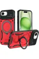 Newface Apple iPhone 16E Kılıf Joy Lens Standlı Kapak - Kırmızı