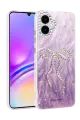 Newface Samsung Galaxy A06 Kılıf Blade Aynalı Desenli Kapak - Desen 1
