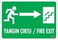 Yangın Çıkışı Uyarı Levhası 17,5x25 KOD:929
