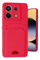 Newface Xiaomi Redmi Note 13 Pro 5G Kılıf Kelvin Kartvizitli Silikon - Kırmızı