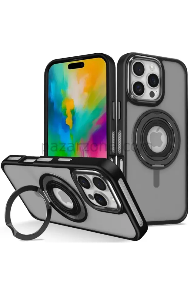 Joko Apple iPhone 16 Pro Max Banza Magsafe Standlı Kapak - Siyah