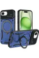 Newface Apple iPhone 16E Kılıf Joy Lens Standlı Kapak - Lacivert