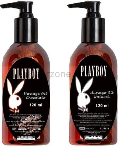 Playboy Massage Oil Chocolate And Natural FRAGRANCES120 ml Çikolata Kokulu ve Kokusuz Vücut Masaj Ya