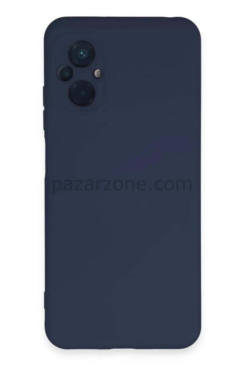 Newface Xiaomi Poco M5 Kılıf Nano içi Kadife Silikon - Lacivert