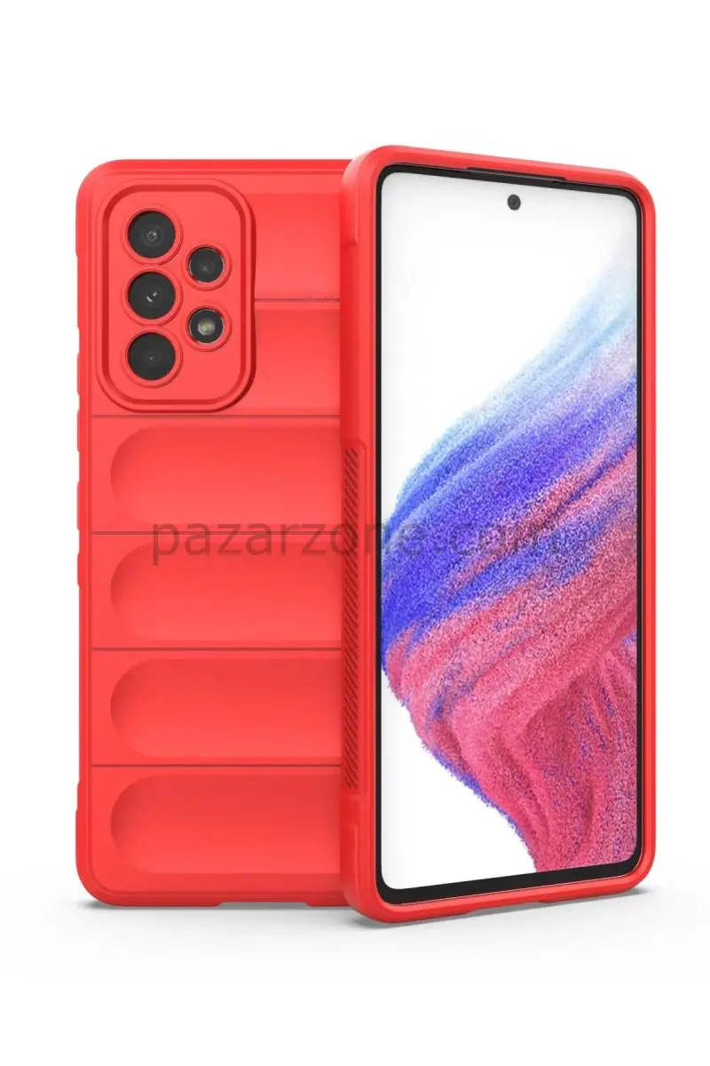 Newface Samsung Galaxy A53 5G Kılıf Optimum Silikon - Kırmızı