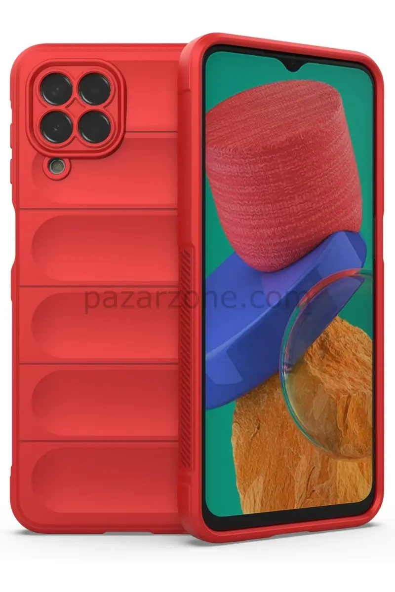 Newface Samsung Galaxy M33 Kılıf Optimum Silikon - Kırmızı