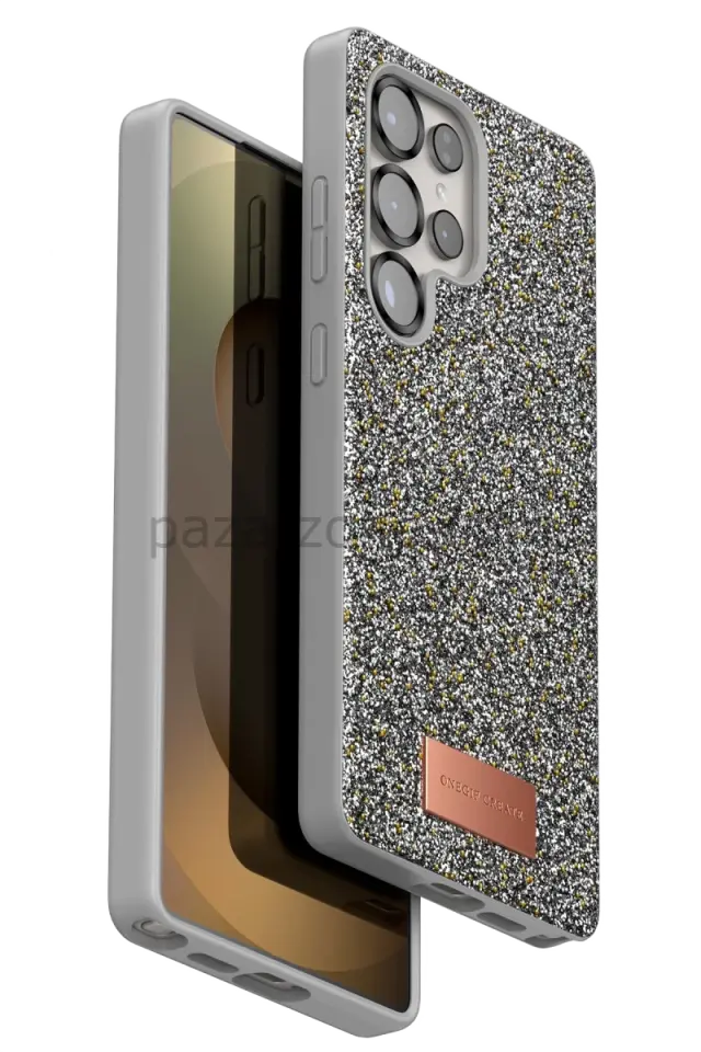 Onegif Samsung Galaxy S25 Ultra Bright Simli Kapak - Gümüş