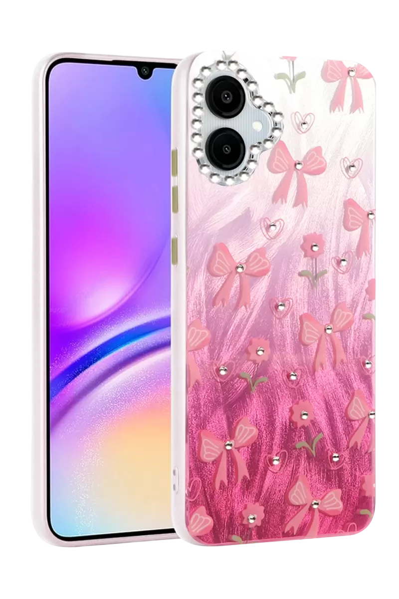 Newface Samsung Galaxy A06 Kılıf Blade Aynalı Desenli Kapak - Desen 3