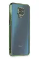 Newface Xiaomi Redmi Note 9 Pro Kılıf Razer Lensli Silikon - Yeşil