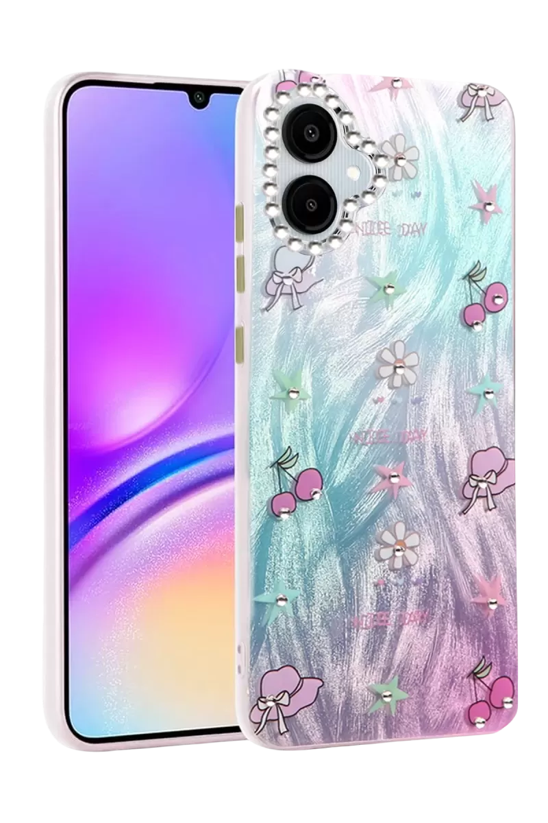 Newface Samsung Galaxy A06 Kılıf Blade Aynalı Desenli Kapak - Desen 4
