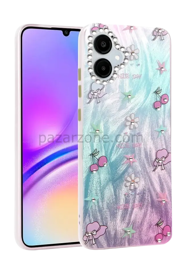 Newface Samsung Galaxy A06 Kılıf Blade Aynalı Desenli Kapak - Desen 4