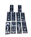 Karışık Desenli Tüp Kına Şablonu - 10'lu Paket - 8x20 cm