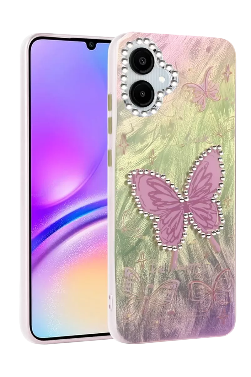 Newface Samsung Galaxy A06 Kılıf Blade Aynalı Desenli Kapak - Desen 5