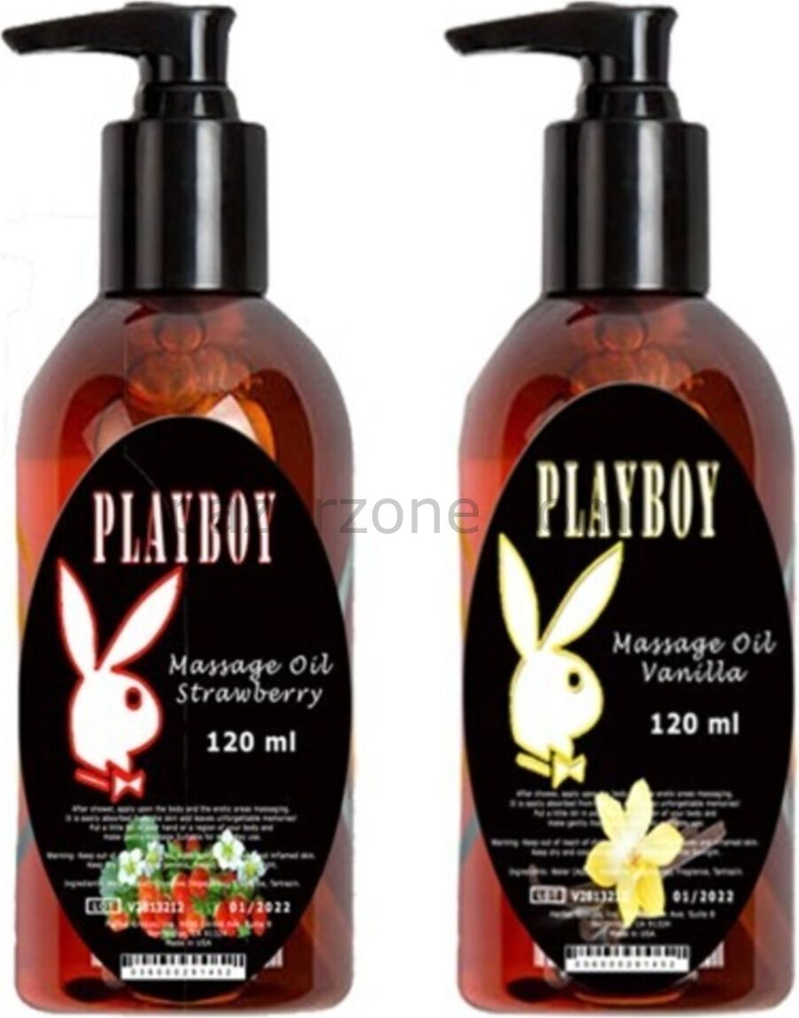 Playboy Massage Oil Strawberry And Vanilla Fragrances 120 ml Çilek ve Vanilya Kokulu Vücut Masaj Ya