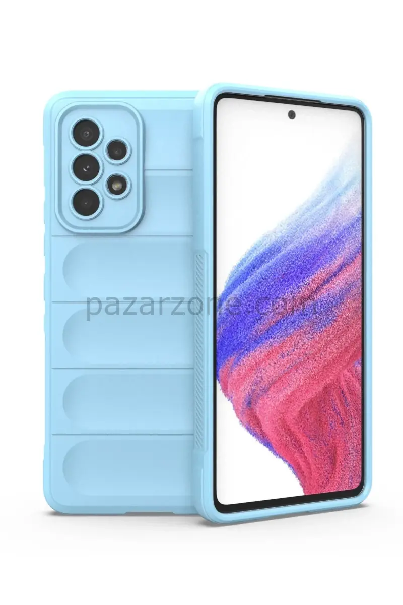 Newface Samsung Galaxy A53 5G Kılıf Optimum Silikon - Sky Blue
