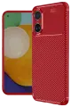 Newface Oppo A38 Kılıf Auto Focus Karbon Kapak - Kırmızı