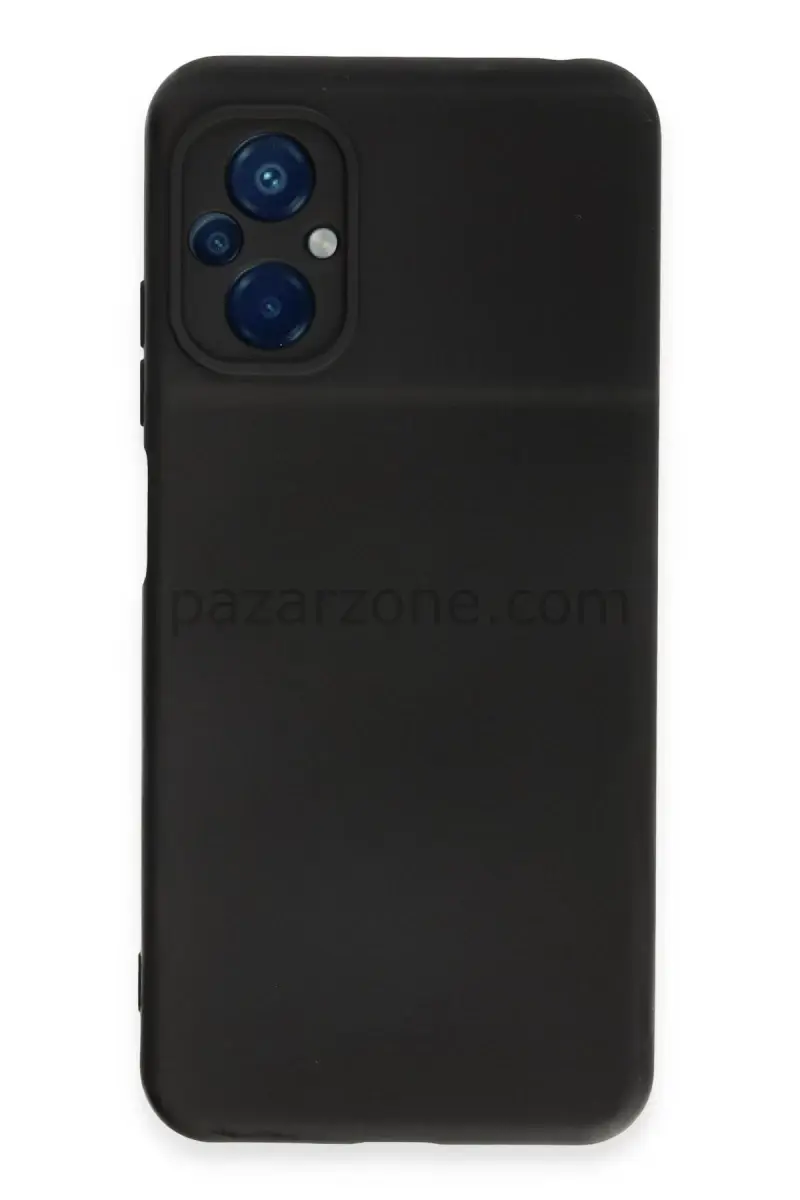 Newface Xiaomi Poco M5 Kılıf Nano içi Kadife Silikon - Siyah