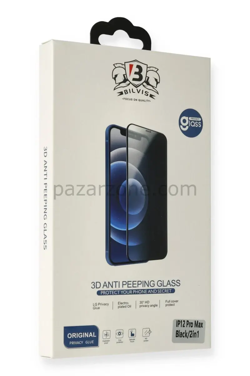 Newface Apple iPhone 13 Mini Bilvis 3D Anti Peeping Hayalet Cam Ekran Koruyucu
