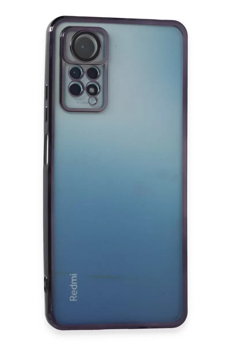 Newface Xiaomi Redmi Note 11 Pro Kılıf Razer Lensli Silikon - Mor