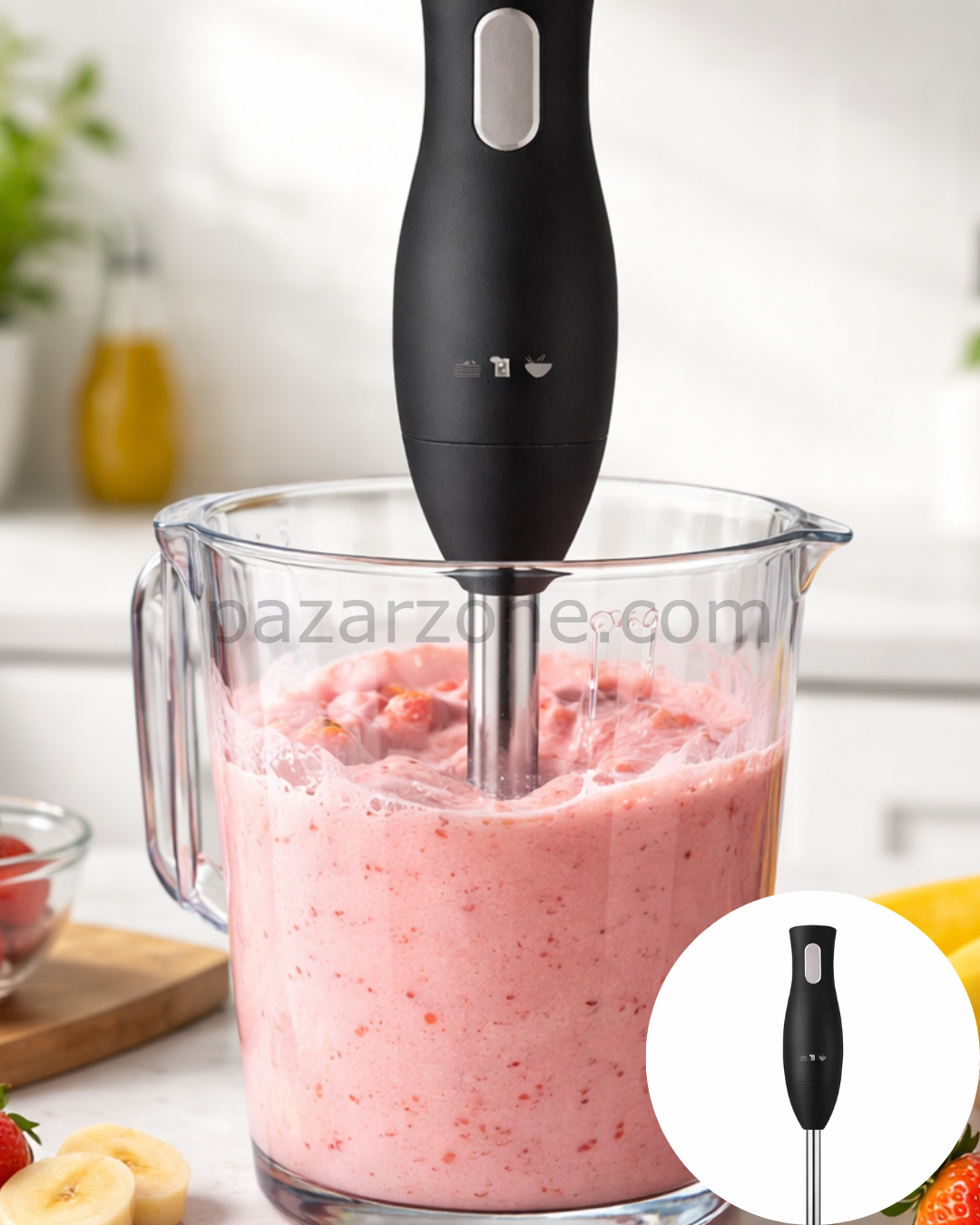 Mutfak El Blenderı Paslanmaz Çelik Uçlu Ergonomik Tasarım