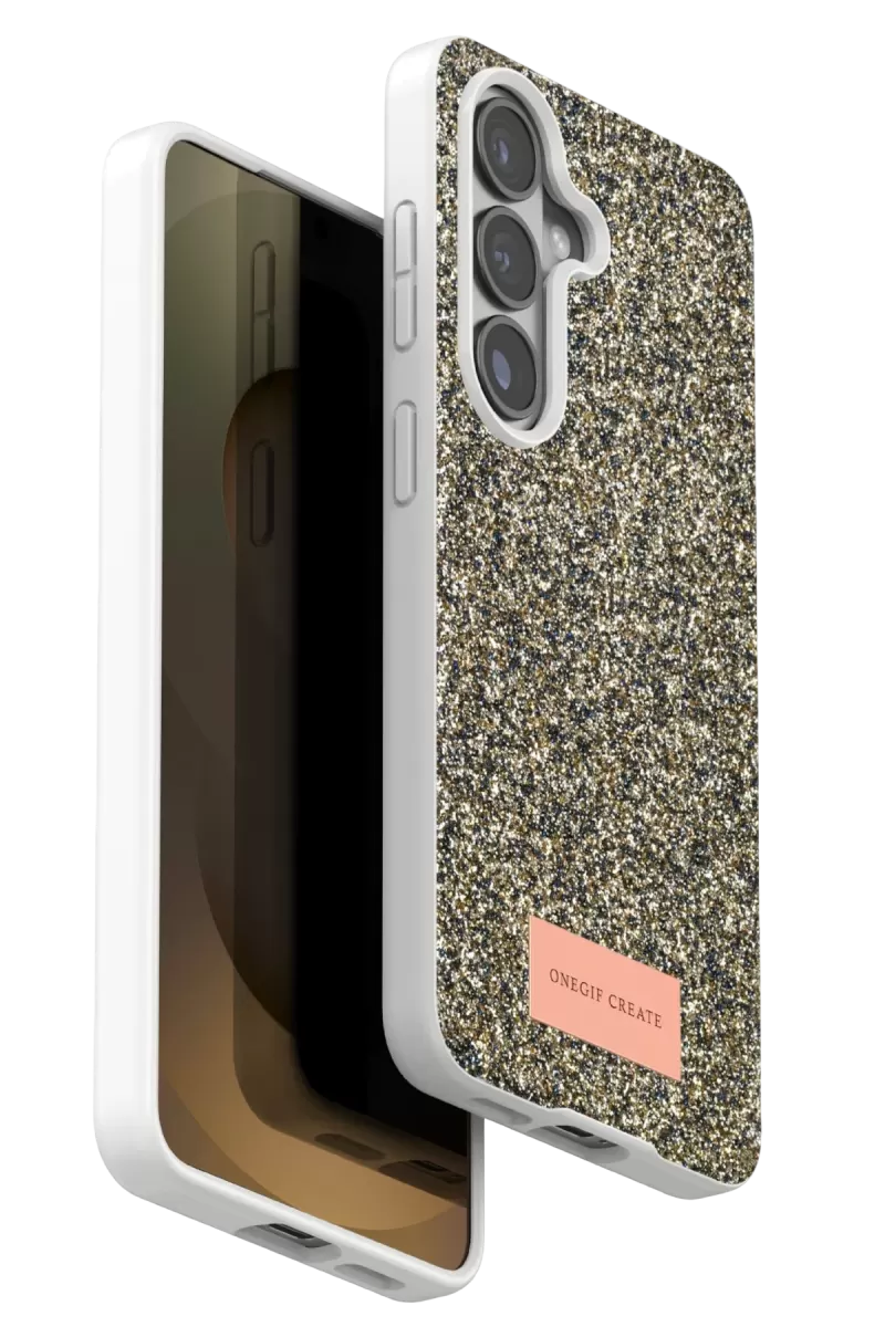 Onegif Samsung Galaxy S26 Plus Bright Simli Kapak - Gold