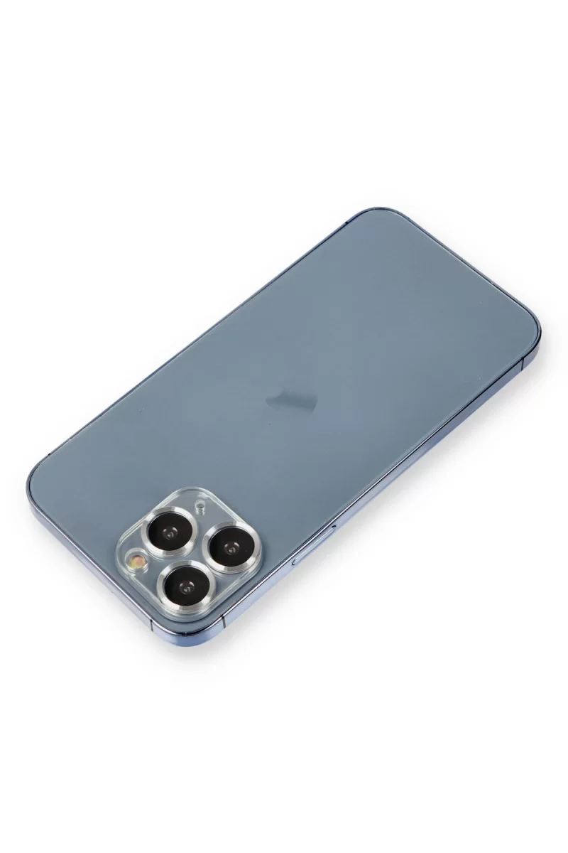Newface Apple iPhone 11 Pro Max Metal Kamera Lens Koruma Cam - Gümüş