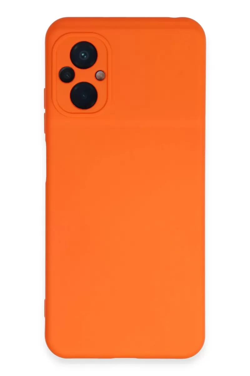 Newface Xiaomi Poco M5 Kılıf Nano içi Kadife Silikon - Turuncu