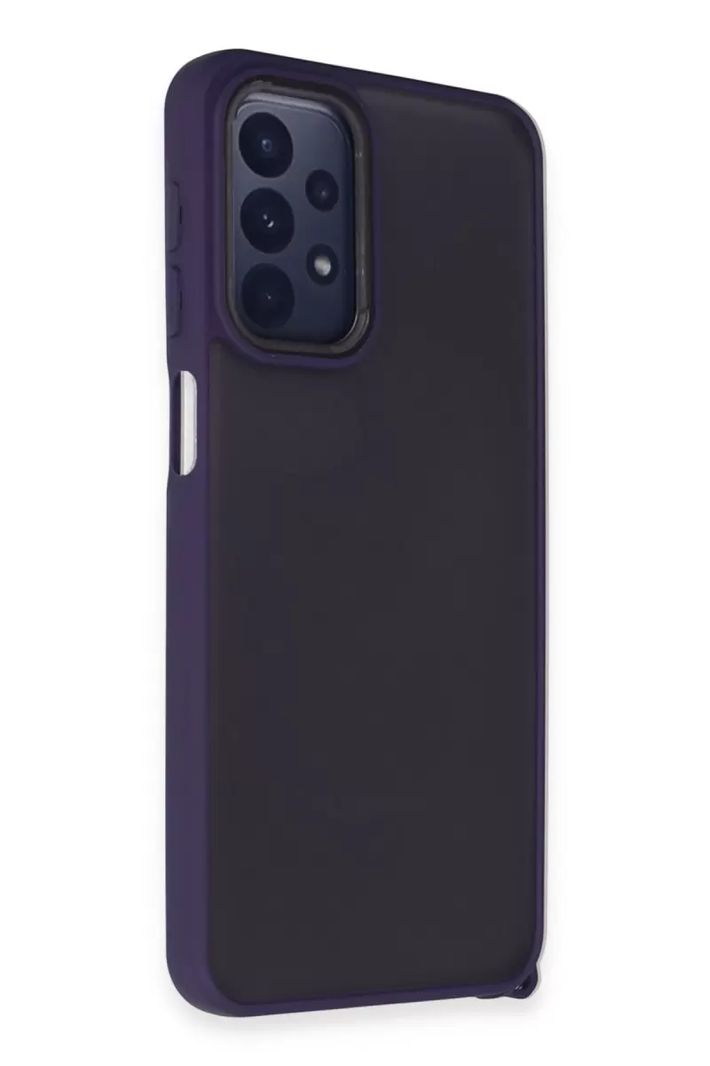 Newface Samsung Galaxy A23 4G Kılıf Elegant Kapak - Derin Mor