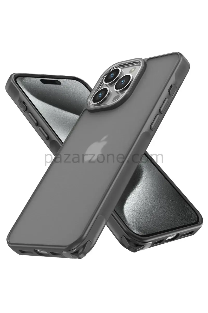 Newface Apple iPhone 14 Pro Kılıf Elegant Kapak - Titan Gri