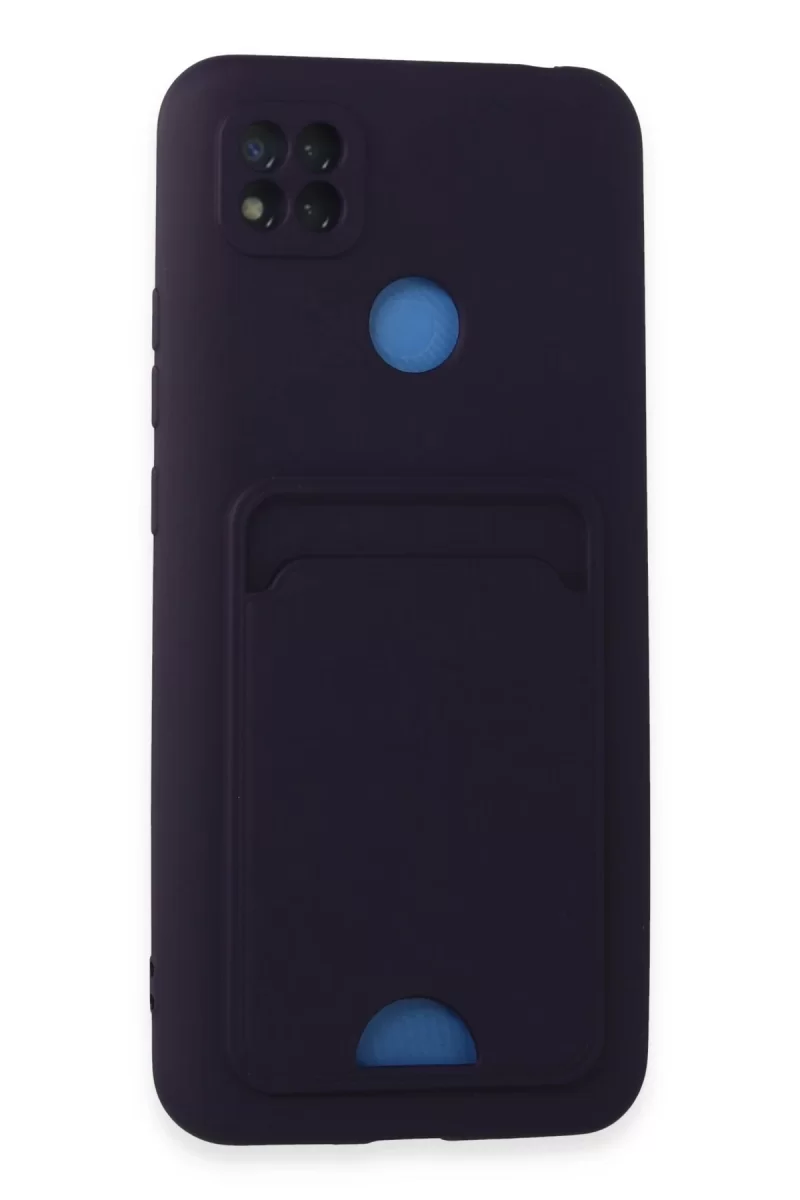 Newface Xiaomi Redmi 9C Kılıf Kelvin Kartvizitli Silikon - Derin Mor