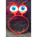 Led Işıklı & Pilli Uzaylı Göz Parti Tacı Kırmızı Renk