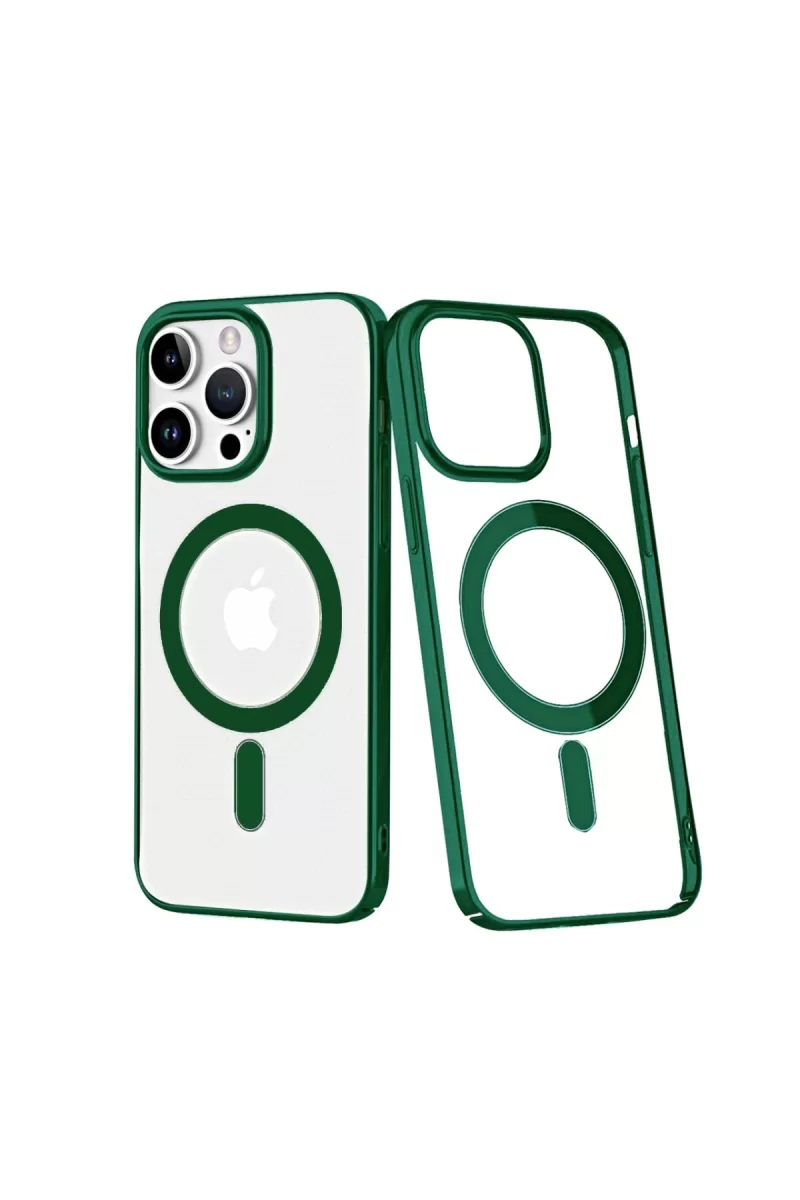 Newface Apple iPhone 14 Pro Kılıf Element Magneticsafe Sert Kapak - Köknar Yeşili