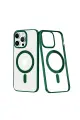 Newface Apple iPhone 14 Pro Kılıf Element Magneticsafe Sert Kapak - Köknar Yeşili