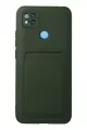 Newface Xiaomi Redmi 9C Kılıf Kelvin Kartvizitli Silikon - Koyu Yeşil