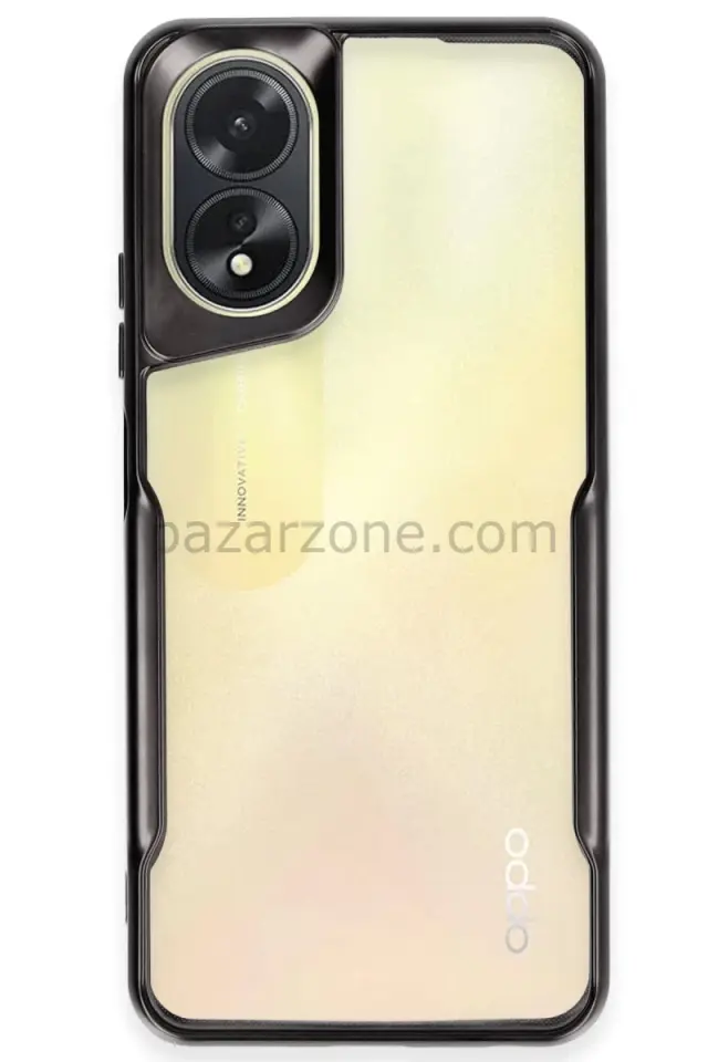 Newface Oppo A38 Kılıf Boyi Silikon Kapak - Siyah