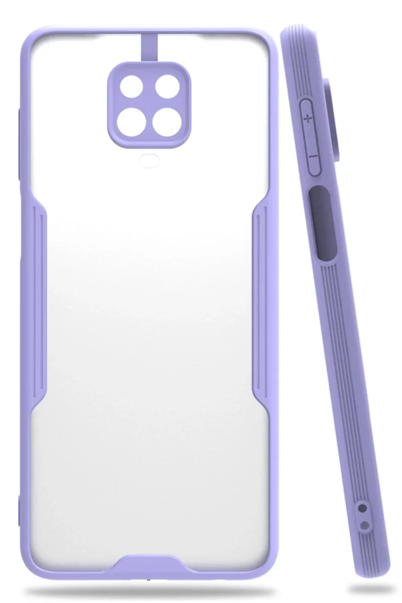 Newface Xiaomi Redmi Note 9S Kılıf Platin Silikon - Lila