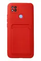 Newface Xiaomi Redmi 9C Kılıf Kelvin Kartvizitli Silikon - Kırmızı
