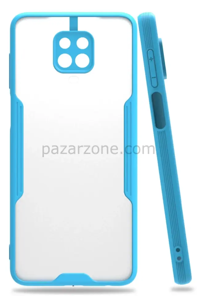 Newface Xiaomi Redmi Note 9S Kılıf Platin Silikon - Mavi