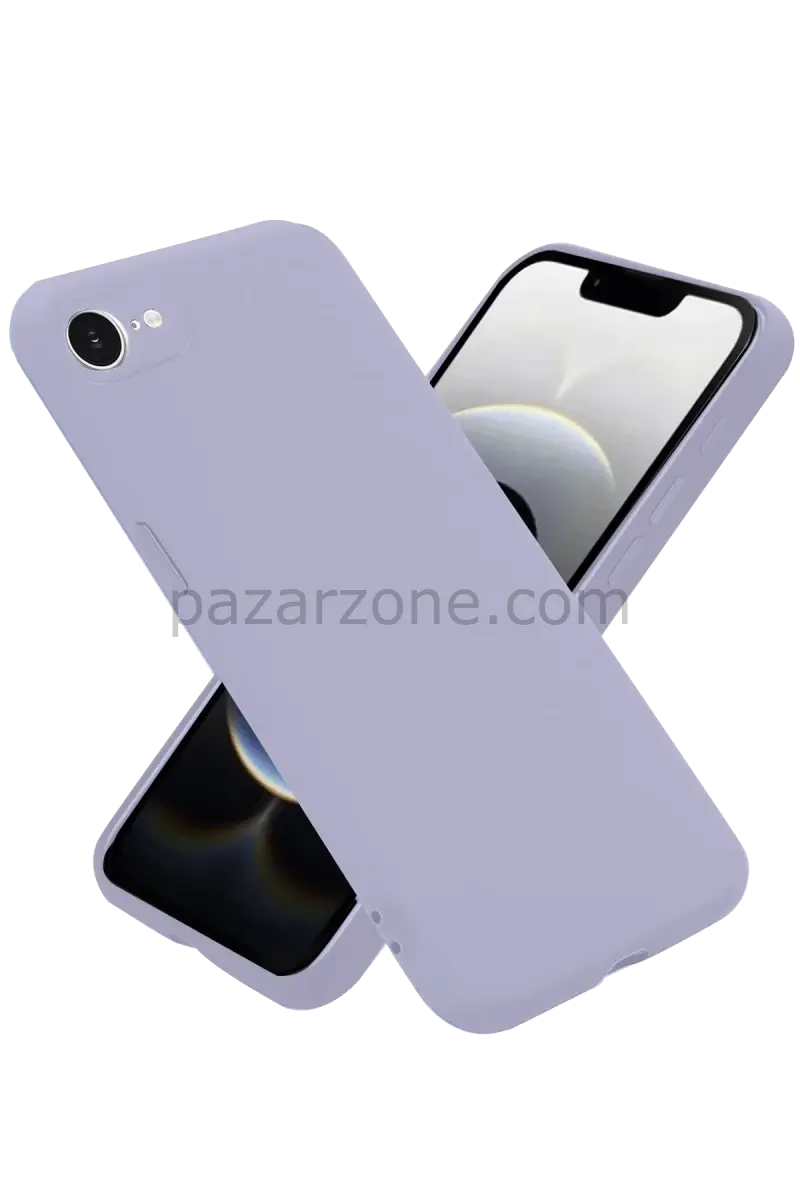 Newface Apple iPhone 16E Kılıf Nano içi Kadife Silikon - Lila