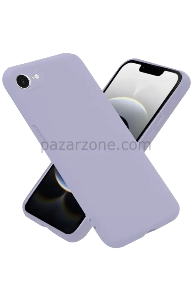 Newface Apple iPhone 16E Kılıf Nano içi Kadife Silikon - Lila