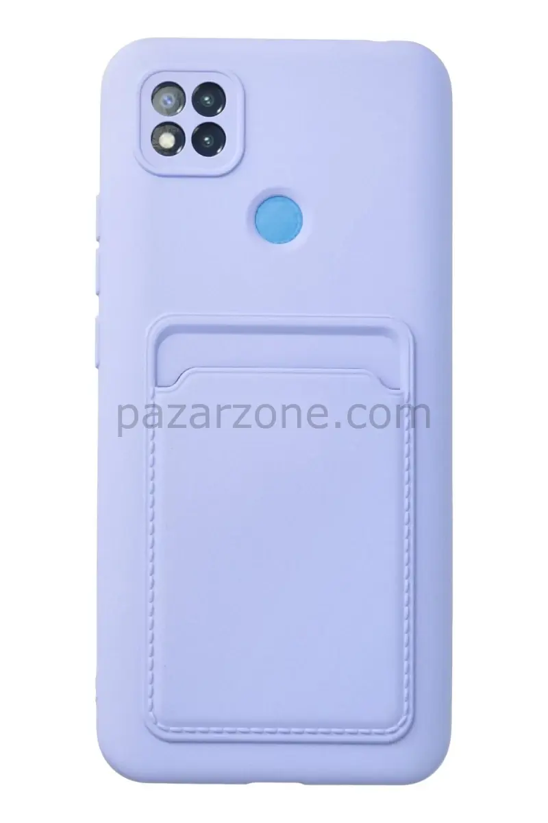 Newface Xiaomi Redmi 9C Kılıf Kelvin Kartvizitli Silikon - Lila