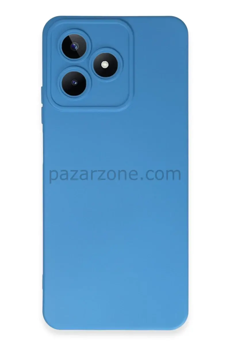 Newface Realme C53 Kılıf Nano içi Kadife Silikon - Mavi
