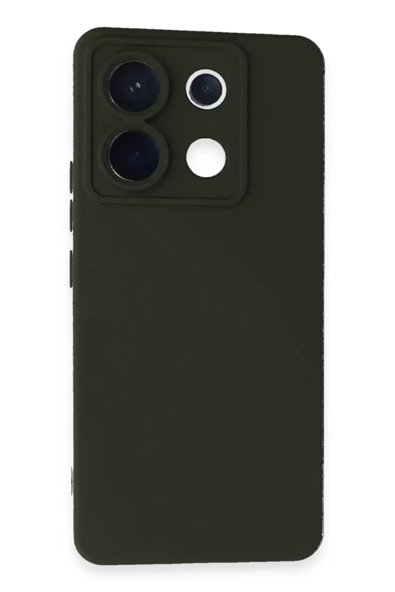 Newface Xiaomi Redmi Note 13 Pro 5G Kılıf Nano içi Kadife Silikon - Koyu Yeşil